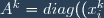 A^{k}=diag((x_{i}^{k})_{1\leq i\leq n}